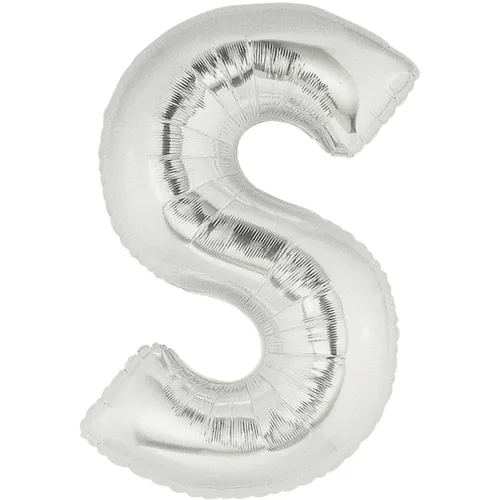 34" LETTER S SILVER MEGALOON