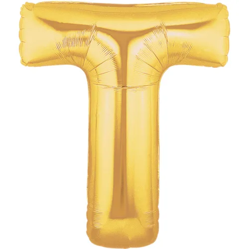 34" LETTER T GOLD MEGALOON