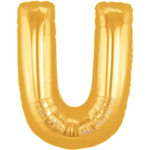 34" LETTER U GOLD MEGALOON