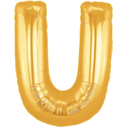 34" LETTER U GOLD MEGALOON