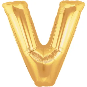 34" LETTER V GOLD MEGALOON