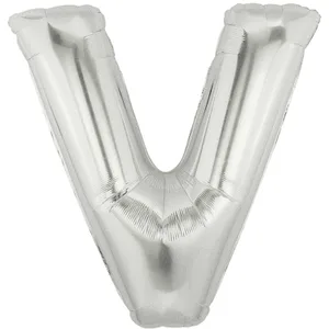 34" LETTER V SILVER MEGALOON