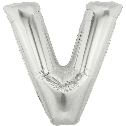 34" LETTER V SILVER MEGALOON