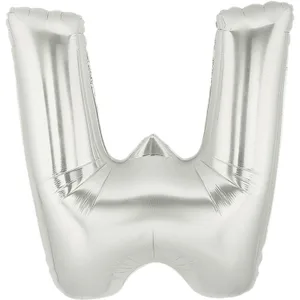 34" LETTER W SILVER MEGALOON