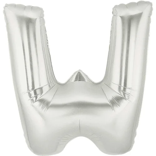34" LETTER W SILVER MEGALOON