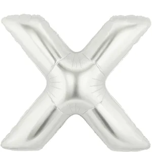 34" LETTER X SILVER MEGALOON