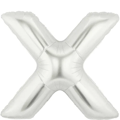 34" LETTER X SILVER MEGALOON