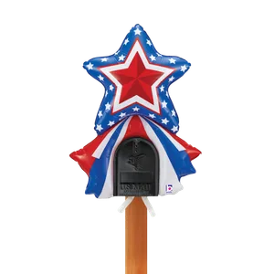 33" PATRIOTIC STAR MAILBOX BALLOON 