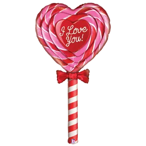 5' MIGHTY SPECIAL DELIVERY LOVE LOLLIPOP SHAPE