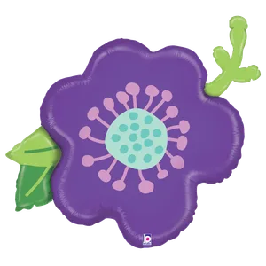 39" PURPLE FLOWER SHAPE