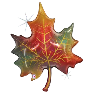 35" GLITTER FALL LEAF GLITTER HOLOGRAPHIC SHAPE