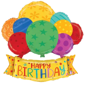 37" BIRTHDAY BALLOONS BANNER HELIUM SHAPE