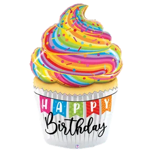 5' BIRTHDAY CUPCAKE SPECIAL DELIVERY HELIUM SHAPE