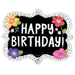 30" FLOWER BIRTHDAY DOTS HELIUM SHAPE