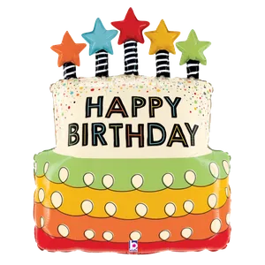 31" CANDLE STARS BIRTHDAY CAKE HELIUM SHAPE