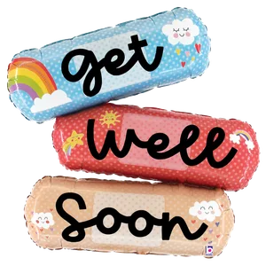 47" CHEERFUL GET WELL BANDAIDS HELIUM SHAPE