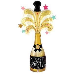 5' LETS PARTY CHAMPAGNE SPECIAL DELIVERY HELIUM SHAPE