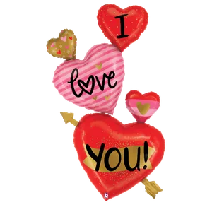 65" SPECIAL DELIVERY I LOVE YOU HEARTS 