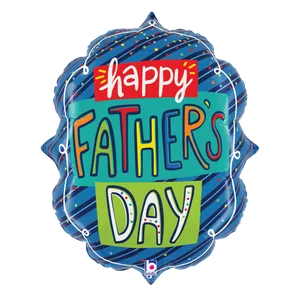 27" FATHER'S DAY CONFETTI FRAME SHAPE FLAT