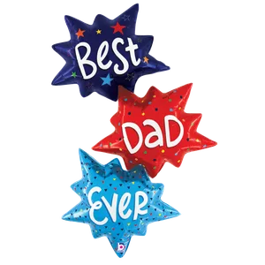 41" BEST DAD EVER BURST SHAPE
