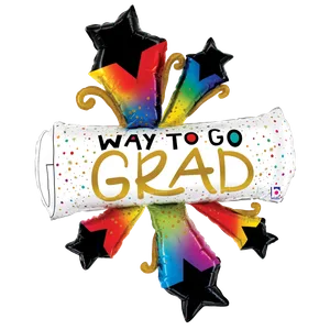 42" BURSTING STARS GRAD DIPLOMA