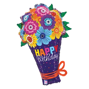 30" BOLD BLOOMS BIRTHDAY BOUQUET SHAPE