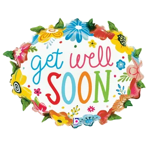 25" GET WELL FLORAL WREATH SHAPE