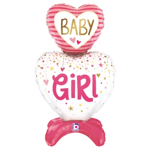 28" STANDUPS BABY GIRL HEARTS