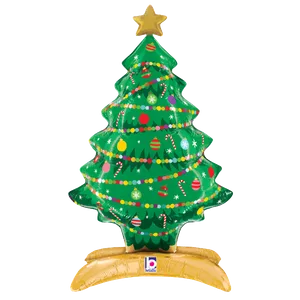 31" STANDUPS CHRISTMAS TREE AIR FILLED SHAPE PACKED W/STRAW