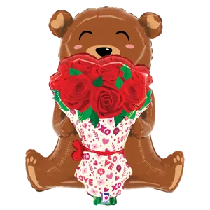 25" ROSE BOUQUET BEAR 