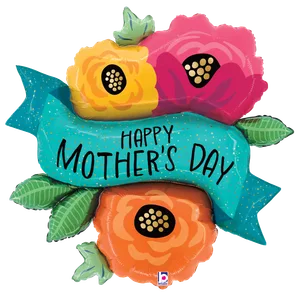 33" FRESH FLOWERS MOTHER'S DAY BANNER SHAPE
