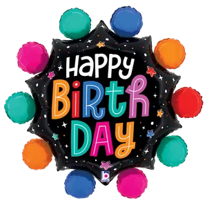 29" COLORFUL CIRCLES BIRTHDAY SHAPE