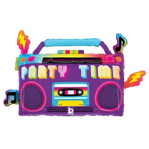 28" PARTY TIME BOOM BOX SHAPE