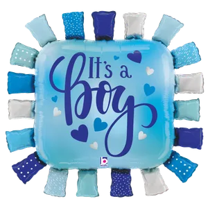 34" IT'S A BOY TAGGIE SQUARE SHAPE