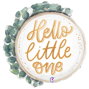 26" HELLO BABY EUCALYPTUS WREATH SHAPE