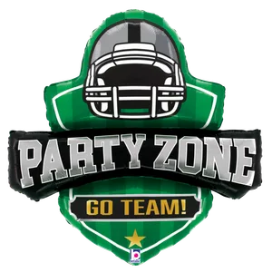 31" PARTY ZONE FOOTBALL INSIGNIA SHAPE