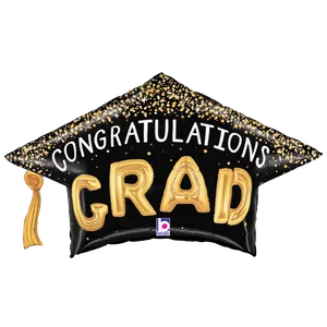 30" CONGRATULATIONS CONFETTI GRAD HAT 