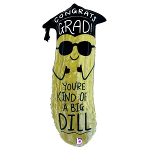 Big Dill Graduation Pickle 34" Foil Shape, Packaged (B)