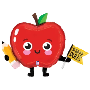 School Rules Apple 31" Foil Shape, Packaged (C)