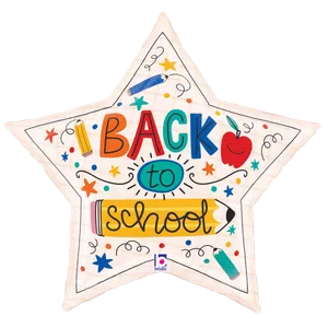 Back to School Star 28" Foil Shape, Packaged (B)