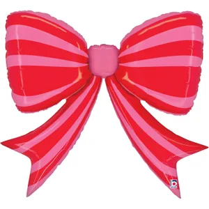 STRIPED RED BOW