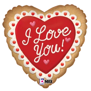 18" I LOVE YOU COOKIE MAX FLOAT HEART