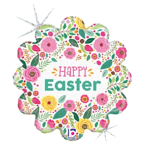 18" SPRING FLOWERS EASTER GLITTER HOLOGRAPHIC FLOWER