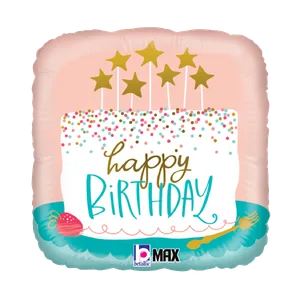 18" BIRTHDAY CONFETTI CAKE MAX FLOAT