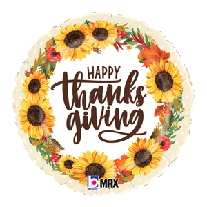 18" WATERCOLOR SUNFLOWER THANKSGIVING MAX FLOAT
