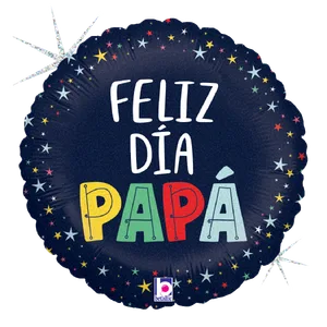 18" ESTRELLAS DE COLORES DEL DIA DEL PADRE GLITTER HOLOGRAPHIC