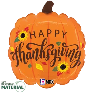18" THANKSGIVING SUNFLOWERS PUMPKIN MAX FLOAT