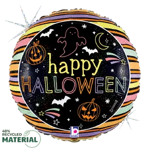 18" SPOOKY PASTEL HALLOWEEN GLITTER HOLOGRAPHIC