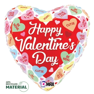 18" CONVERSATION HEART VALENTINE MAX FLOAT