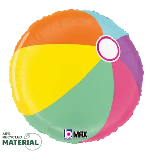 18" SUMMER BEACH BALL MAX FLOAT